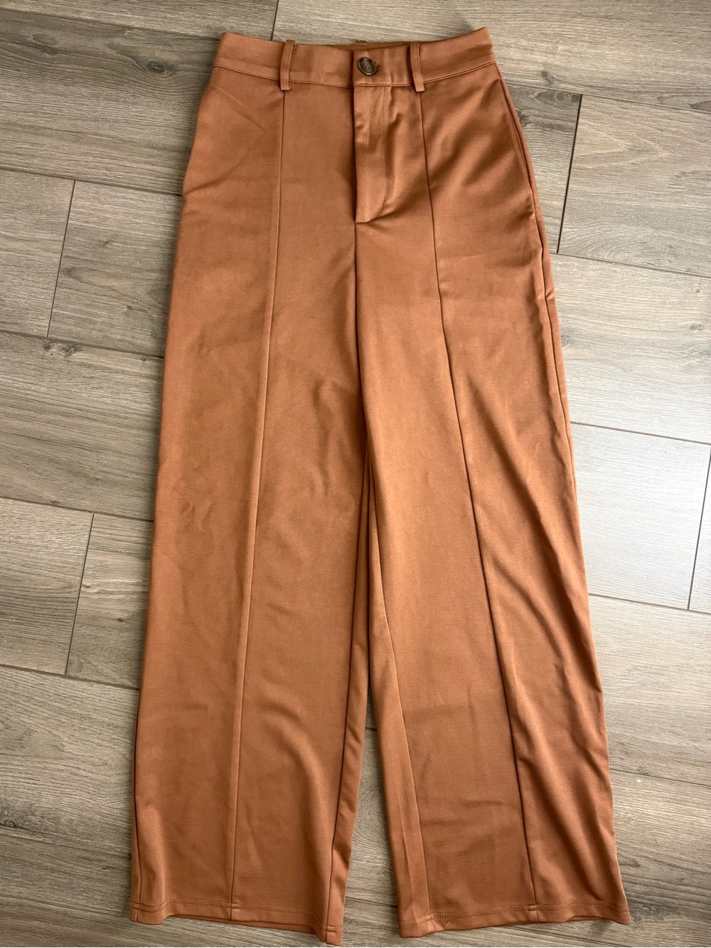 Cider Rust-Toned Wide Leg Trousers